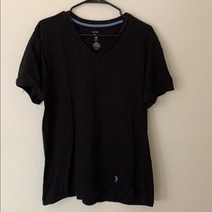 Basic black polo t-shirt